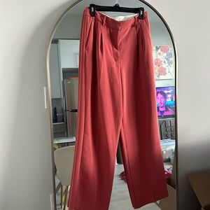Aritzia Coral Wide-Leg Pants